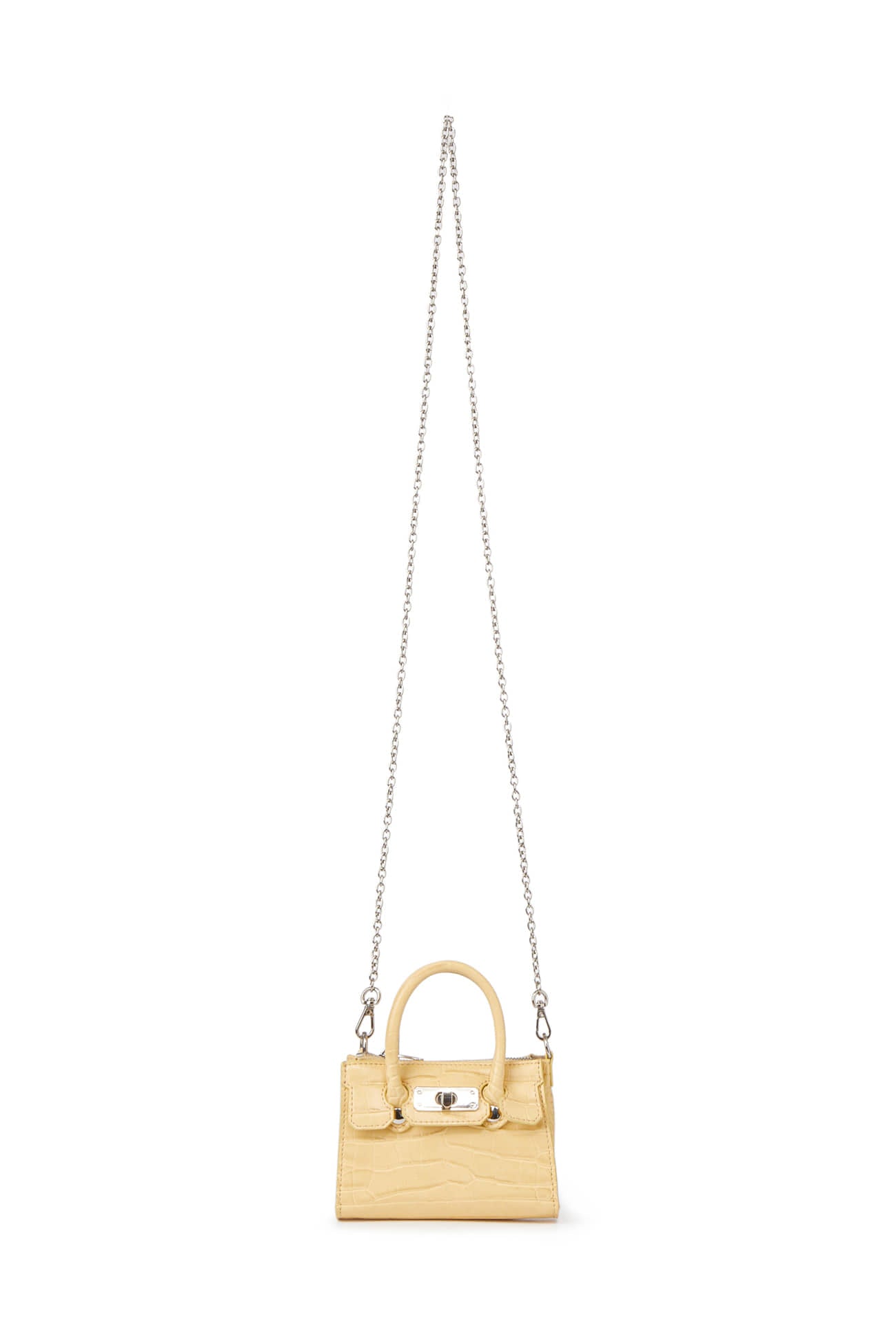 Deinet - CROCODILE PATTERN CHAIN MINI BAG IN BUTTER
