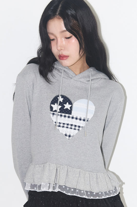 illigo - Tiny Lace Hoodie Melange