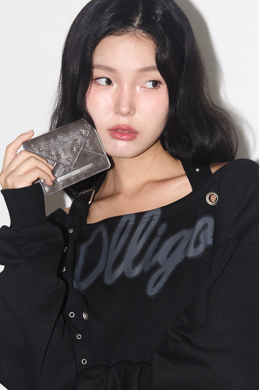 illigo -  [Pre-order delivery on 09/30] Letter Fold Card Wallet Charcoal