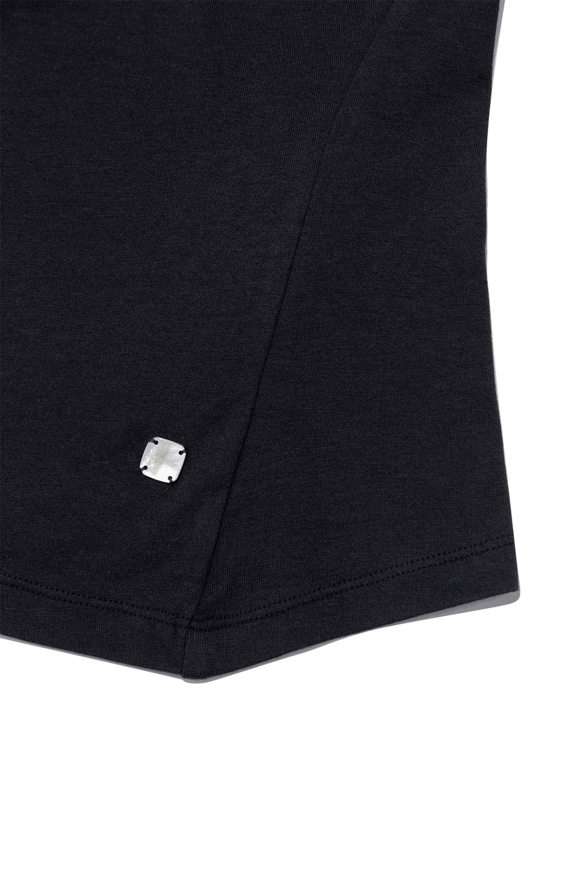 Matin Kim - STRING OFF SHOULDER SLIM TOP IN CHARCOAL