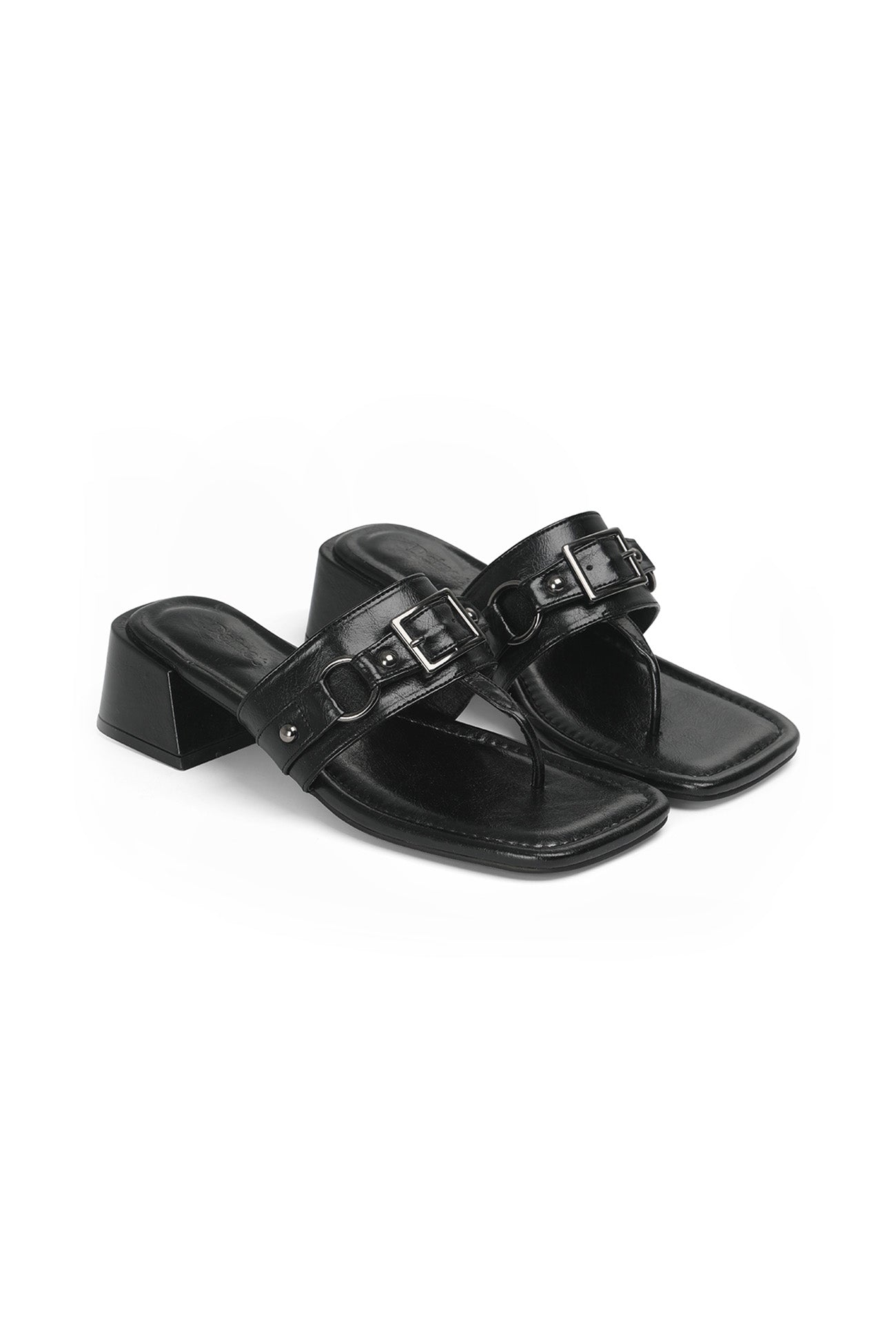 Deinet - STUD SQUARE FLIP FLOP IN BLACK