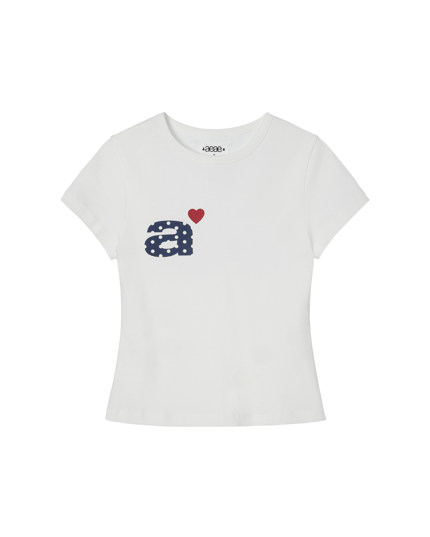 aeae - DOT SMALL LETTER TEE [WHITE]