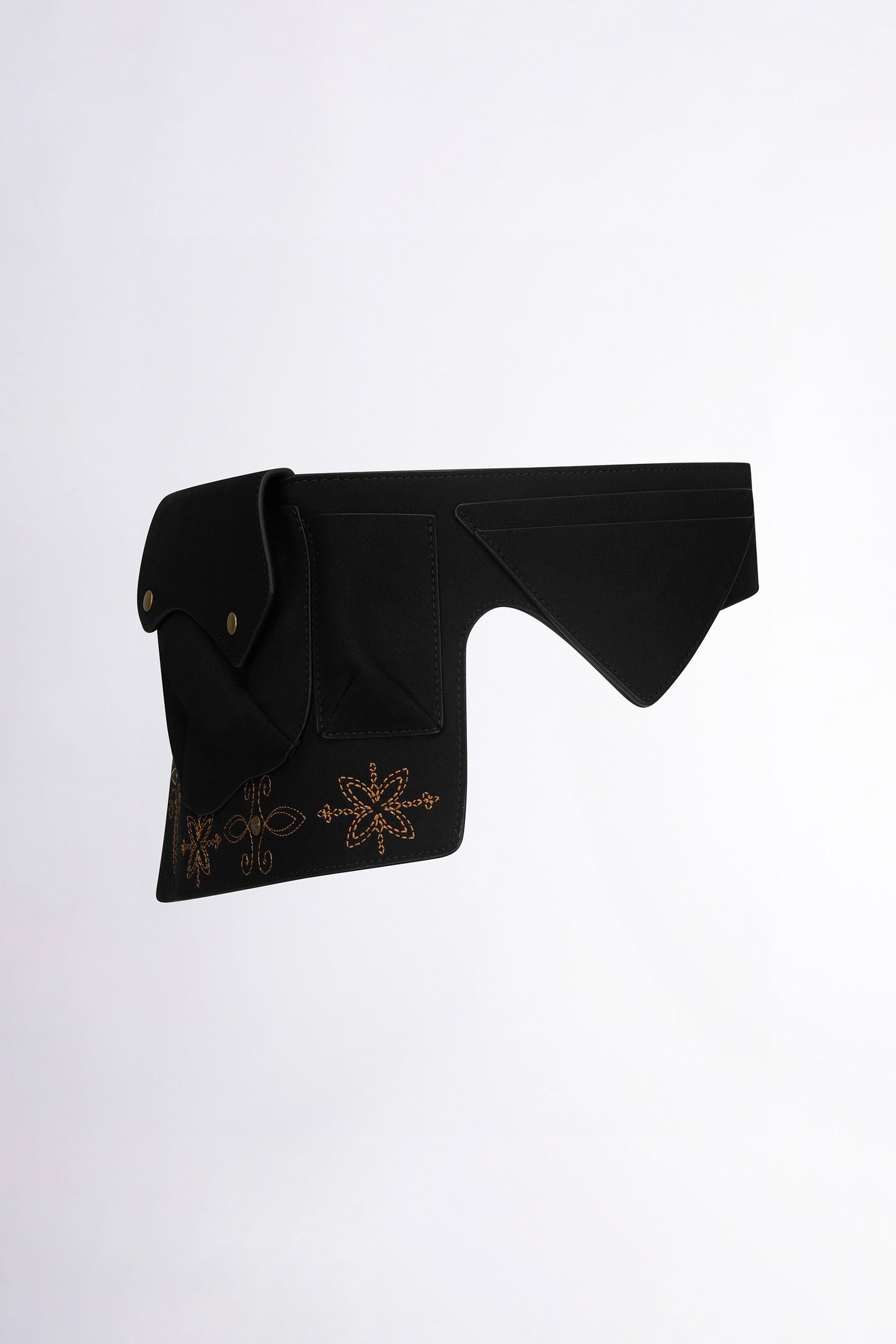 [𝐎𝐍 𝐒𝐀𝐋𝐄 !] Western Faux Suede Belt Bag Black