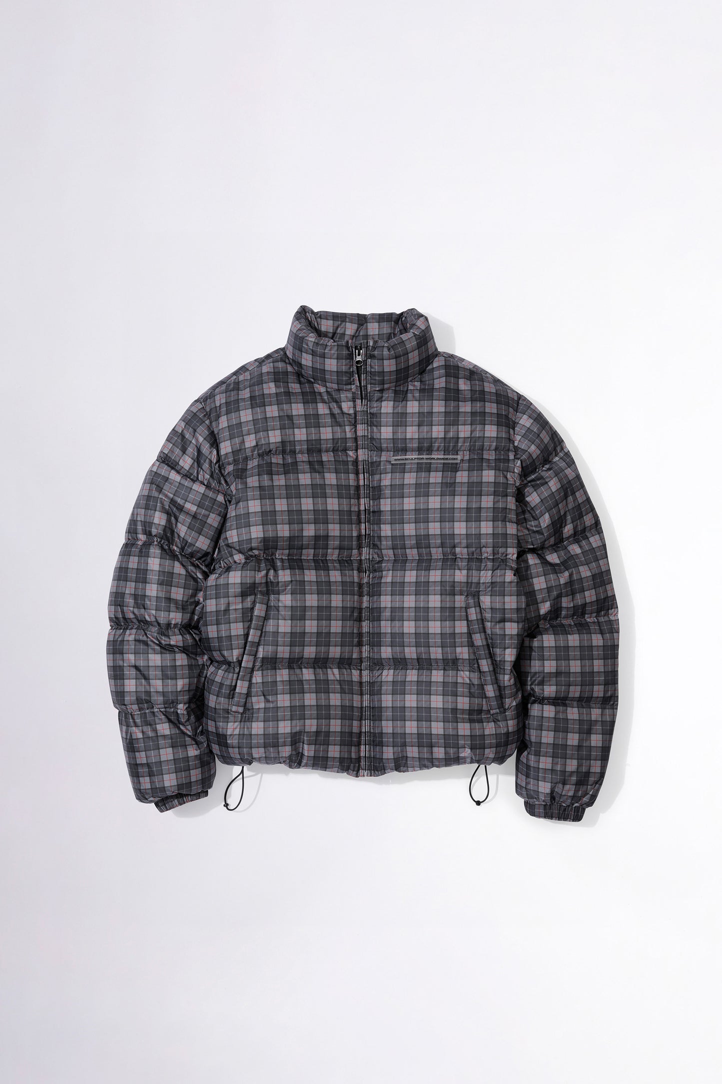 107 Puffer Down Plaid Gray