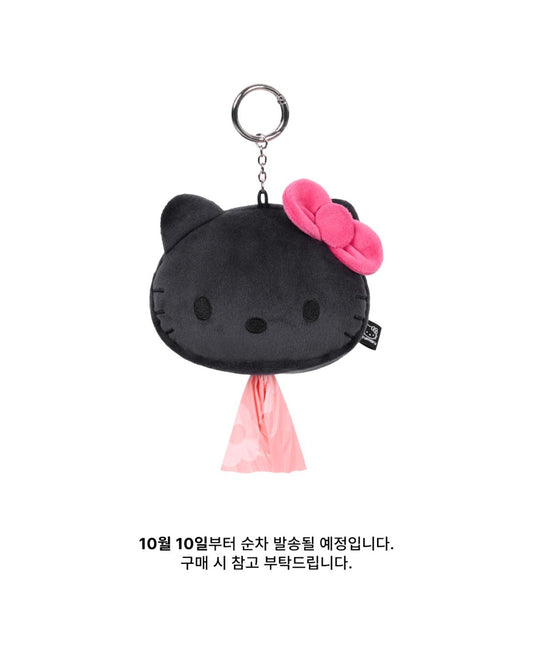 [10/10 KR出貨] HELLO KITTY X ARUMARU POOP BAG KEY RING_BLACK