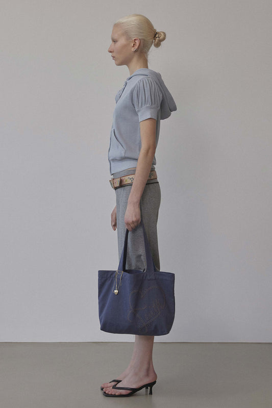 Sculptorpage - Faith Rhinestone Eco Bag Washed Navy