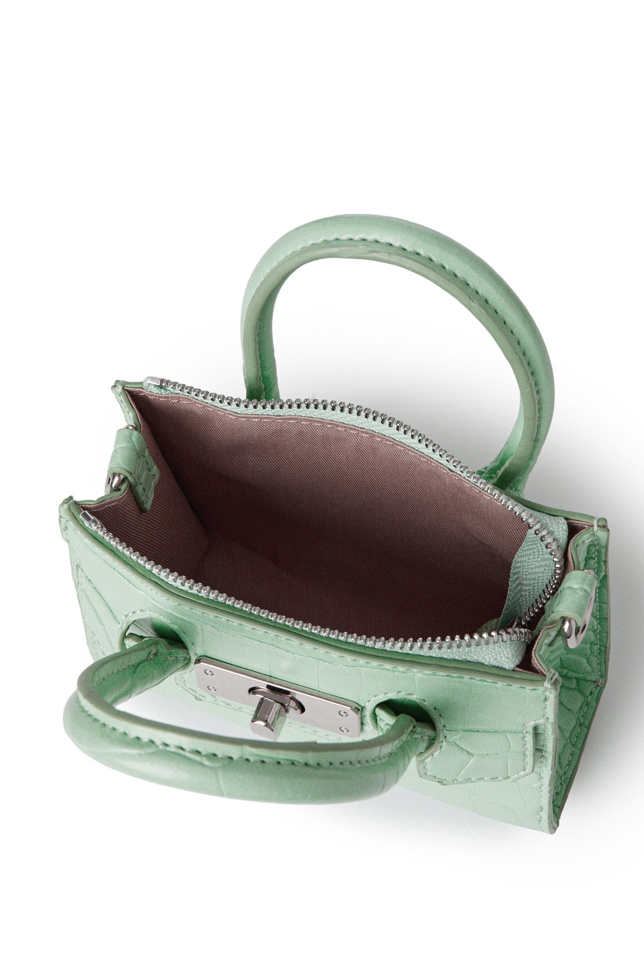 Deinet - CROCODILE PATTERN CHAIN MINI BAG IN MINT