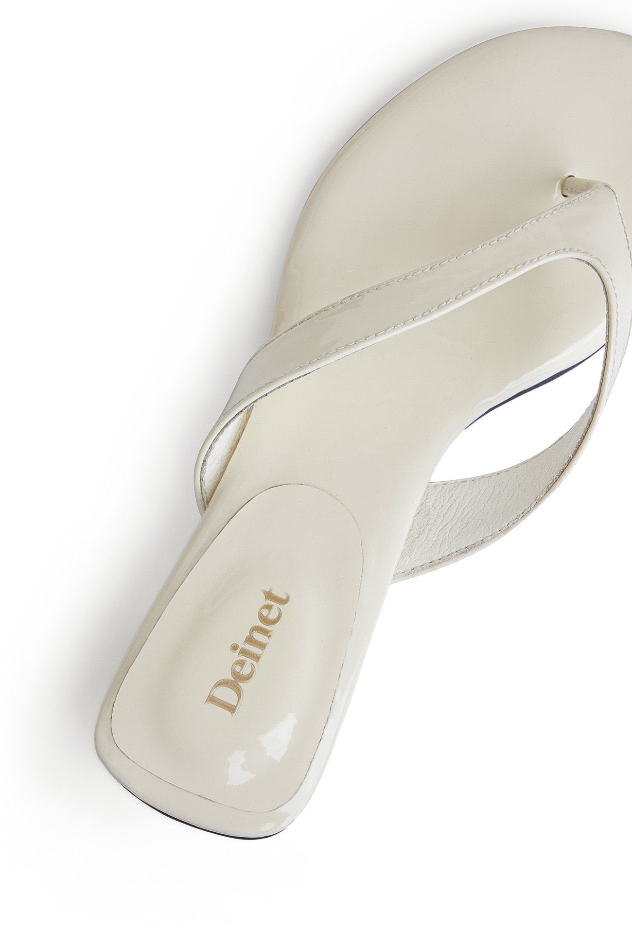 Deinet - ENAMEL FLIP FLOP IN IVORY