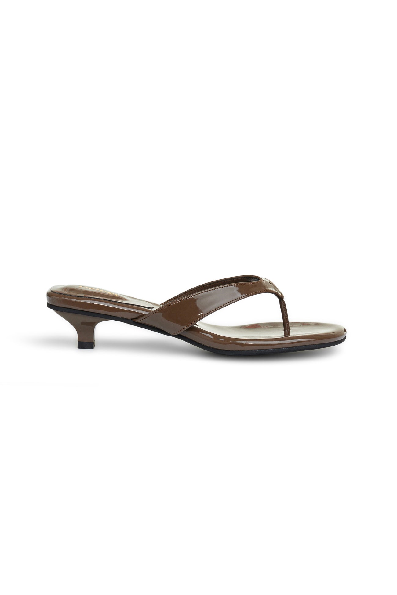 Deinet - ENAMEL FLIP FLOP IN BROWN