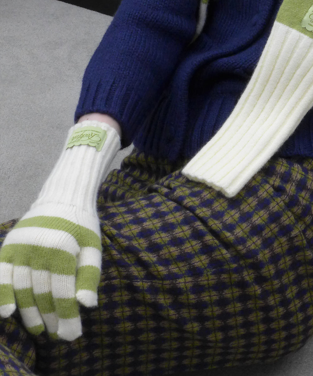 STRIPE RIBBED GLOVES - 5 colors