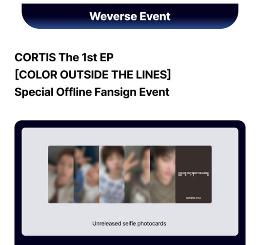 CORTIS The 1st EP [COLOR OUTSIDE THE LINES] [SPECIAL OFFLINE FANSIGN]   小卡拼車