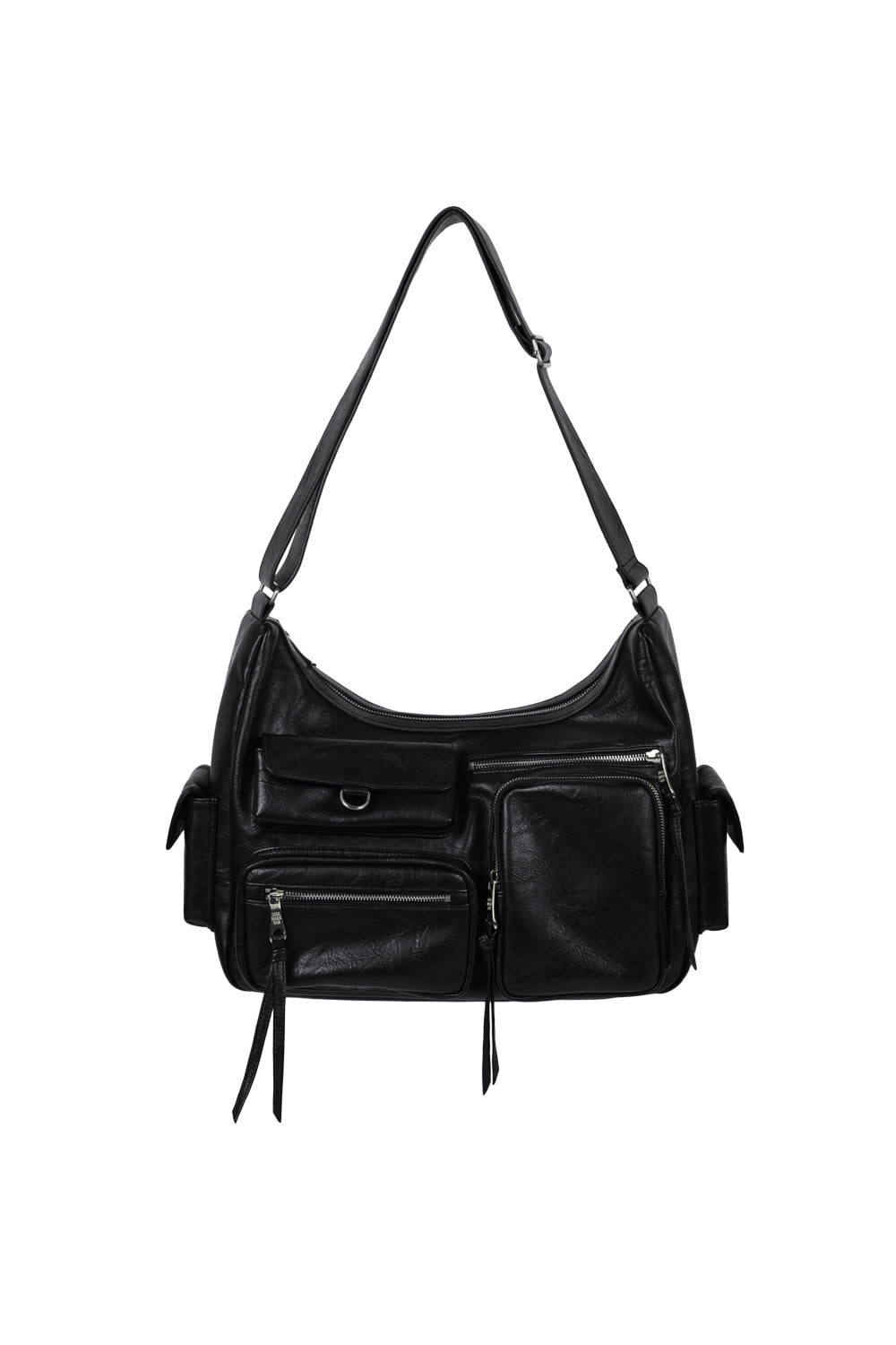 IUGA - Multi Pocket Leather Bag (Black)
