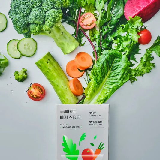 Gluet Veggie Starter蔬菜輕便膳食纖維補充健康與消化+益生菌((14包 )(西柚味/乳酪味)