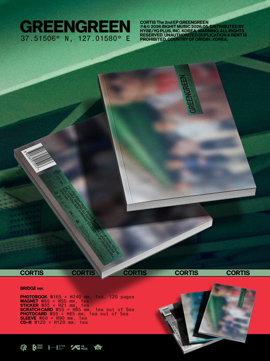 CORTIS “The 2nd EP [GREENGREEN]” Pre-Order (BRIDGE ver. / STREET ver. / STUDIO ver.)