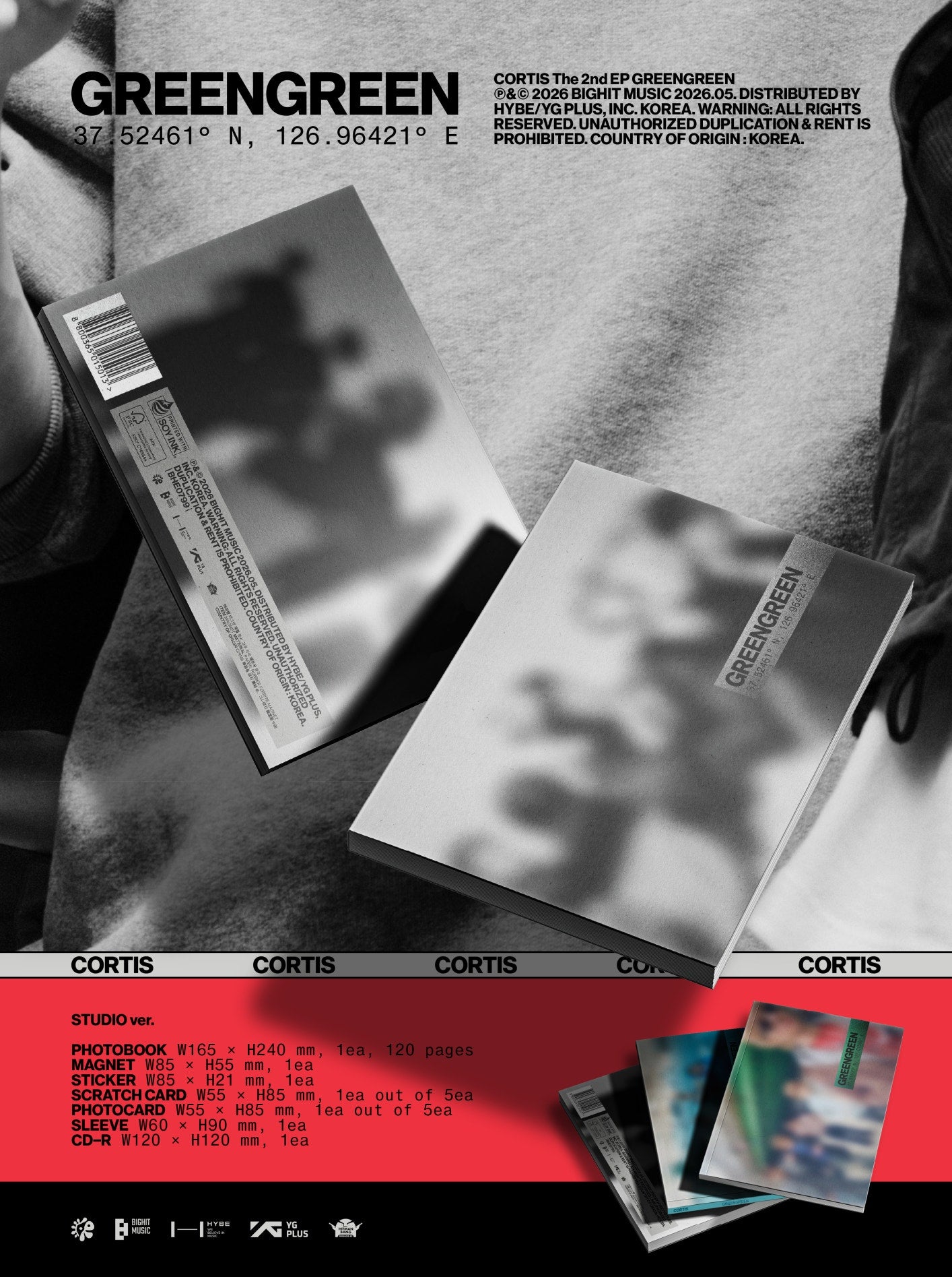 CORTIS “The 2nd EP [GREENGREEN]” Pre-Order (BRIDGE ver. / STREET ver. / STUDIO ver.)