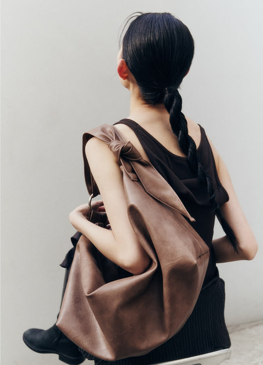 yahnsisi - Large Note Boat Bag - Brown