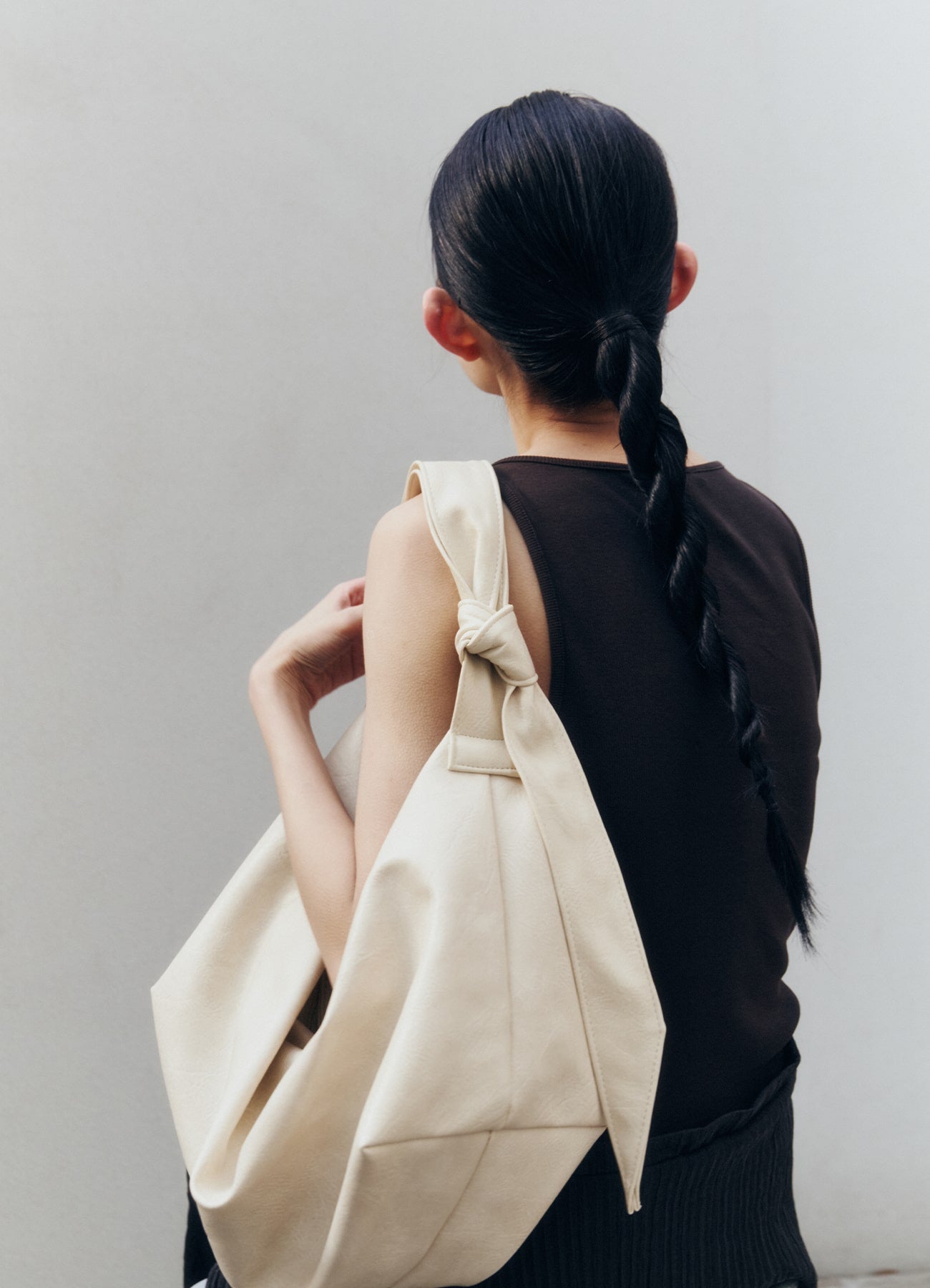 yahnsisi - Large Note Boat Bag - Cream