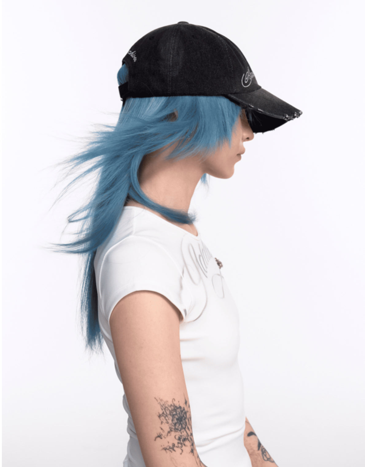 2000archives -[LE SSERAFIM 카즈하 착용] CRUCIA CAP (BLACK DENIM)