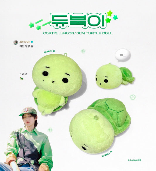 CORTIS Juhoon 10cm Turtle Doll🐢🐢🐢 (韓國博主娃娃代購)