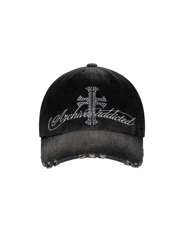 2000archives -[LE SSERAFIM 카즈하 착용] CRUCIA CAP (BLACK DENIM)