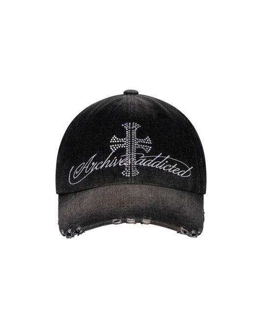 2000archives -[LE SSERAFIM 카즈하 착용] CRUCIA CAP (BLACK DENIM)