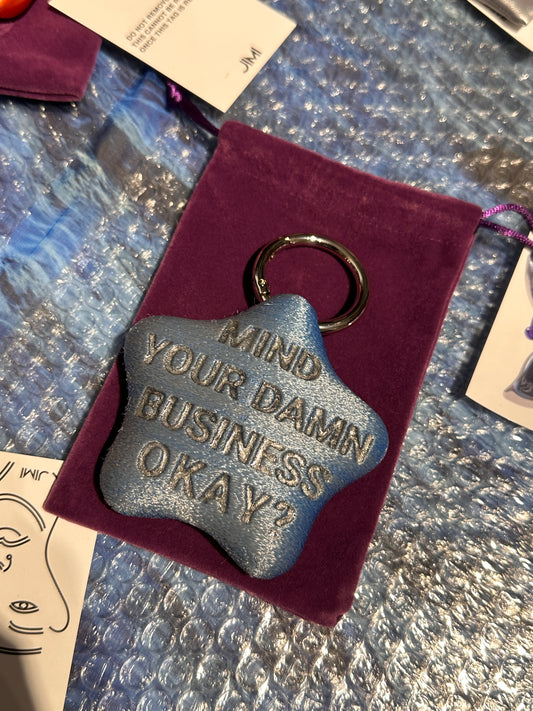 MIND YOUR BUSINESS KEYCHAIN