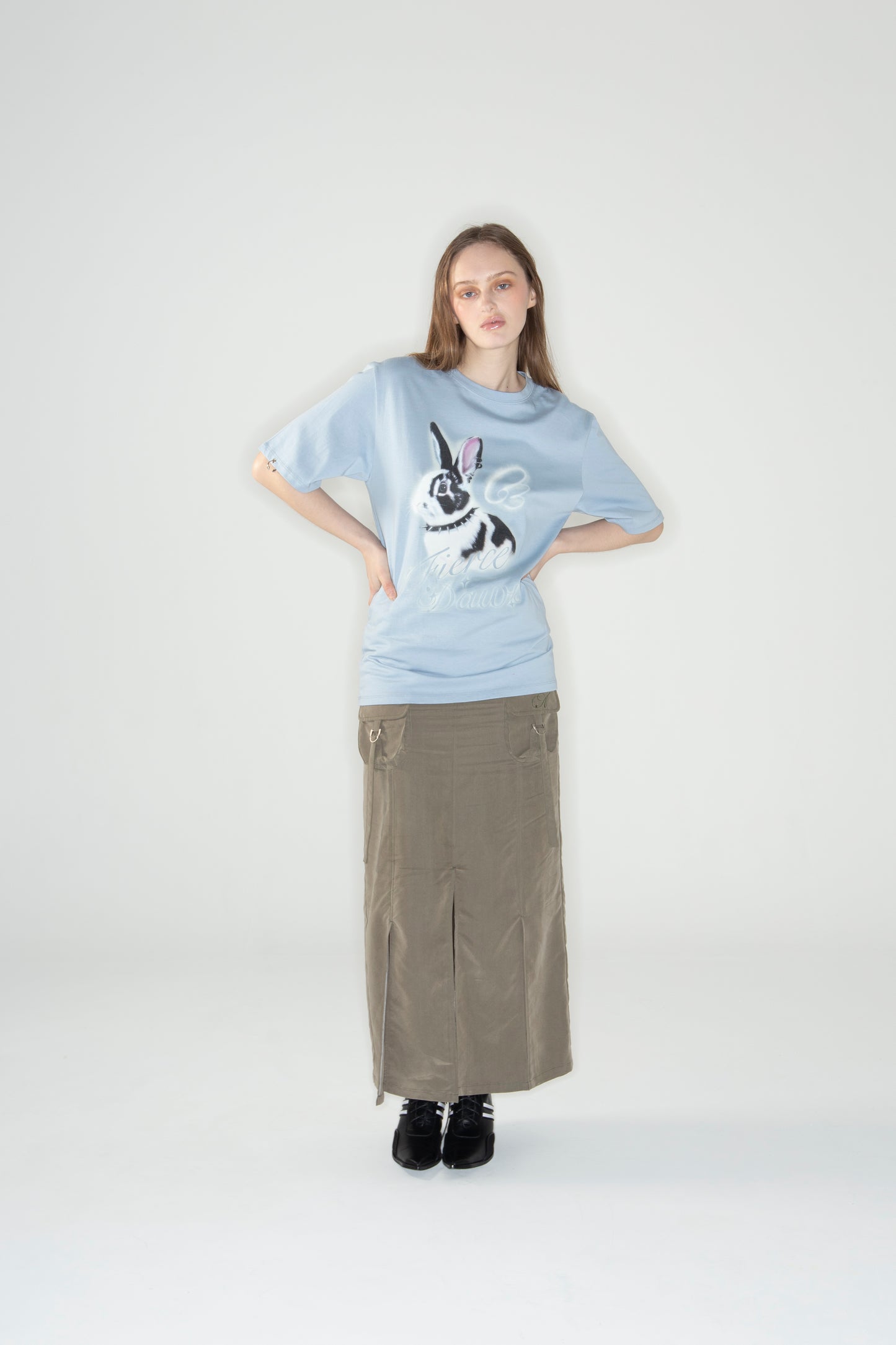 PIERCED BUNNY T SHIRTS (BLUE)