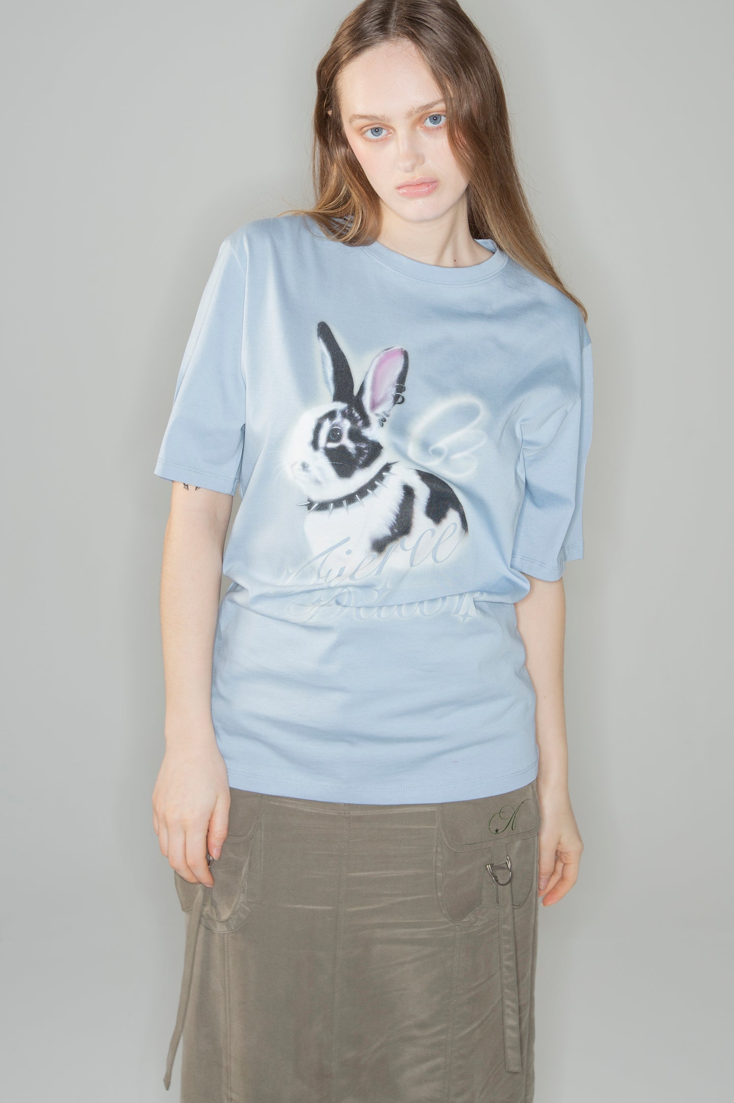 PIERCED BUNNY T SHIRTS (BLUE)