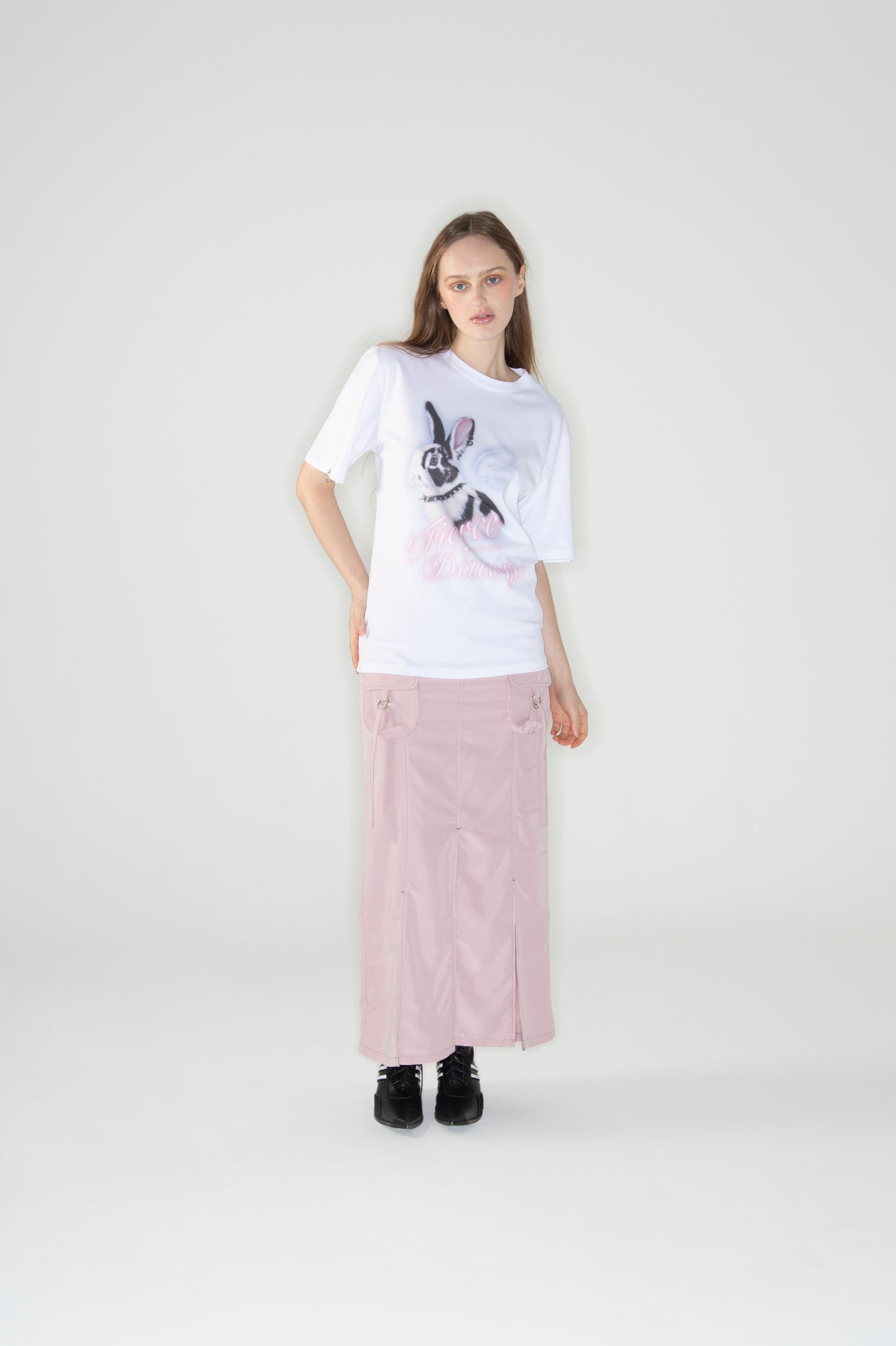 PIERCED BUNNY T SHIRTS (WHITE)