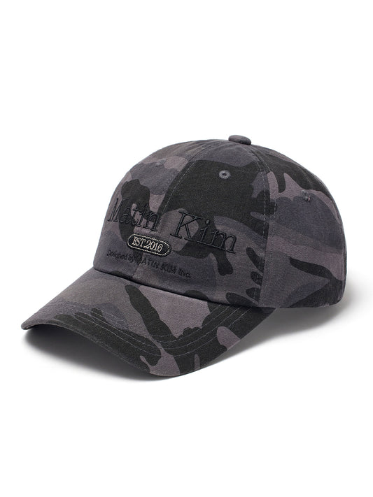 Matin Kim - CAMOUFLAGE LOGO BALL CAP IN CHARCOAL