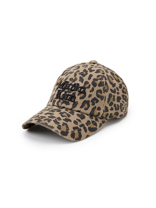 Matin Kim - MATIN LEOPARD VOLUME LOGO BALL CAP IN BEIGE