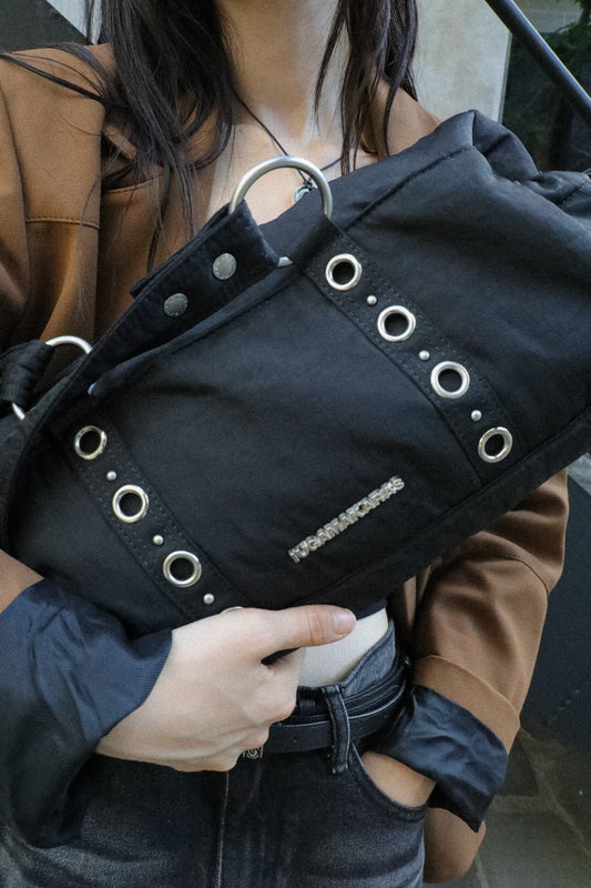 IUGA - Nylon Eyelet Duffle Bag (Black)