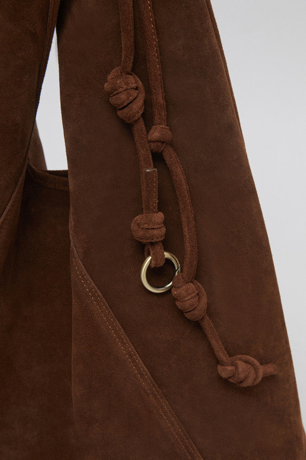 Knotted layer bag(Suede brown)