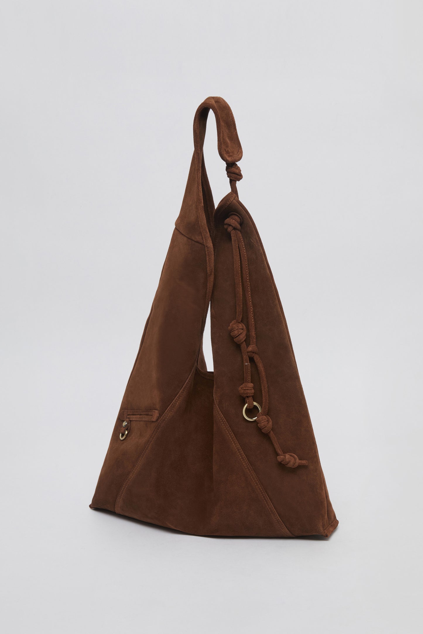 Knotted layer bag(Suede brown)