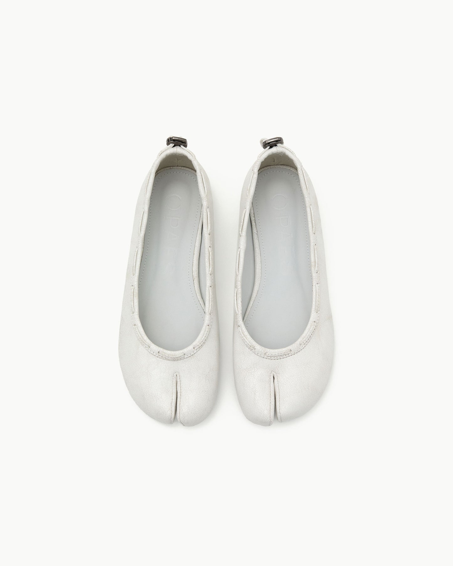 PAES - Leather String Flat / Vintage White