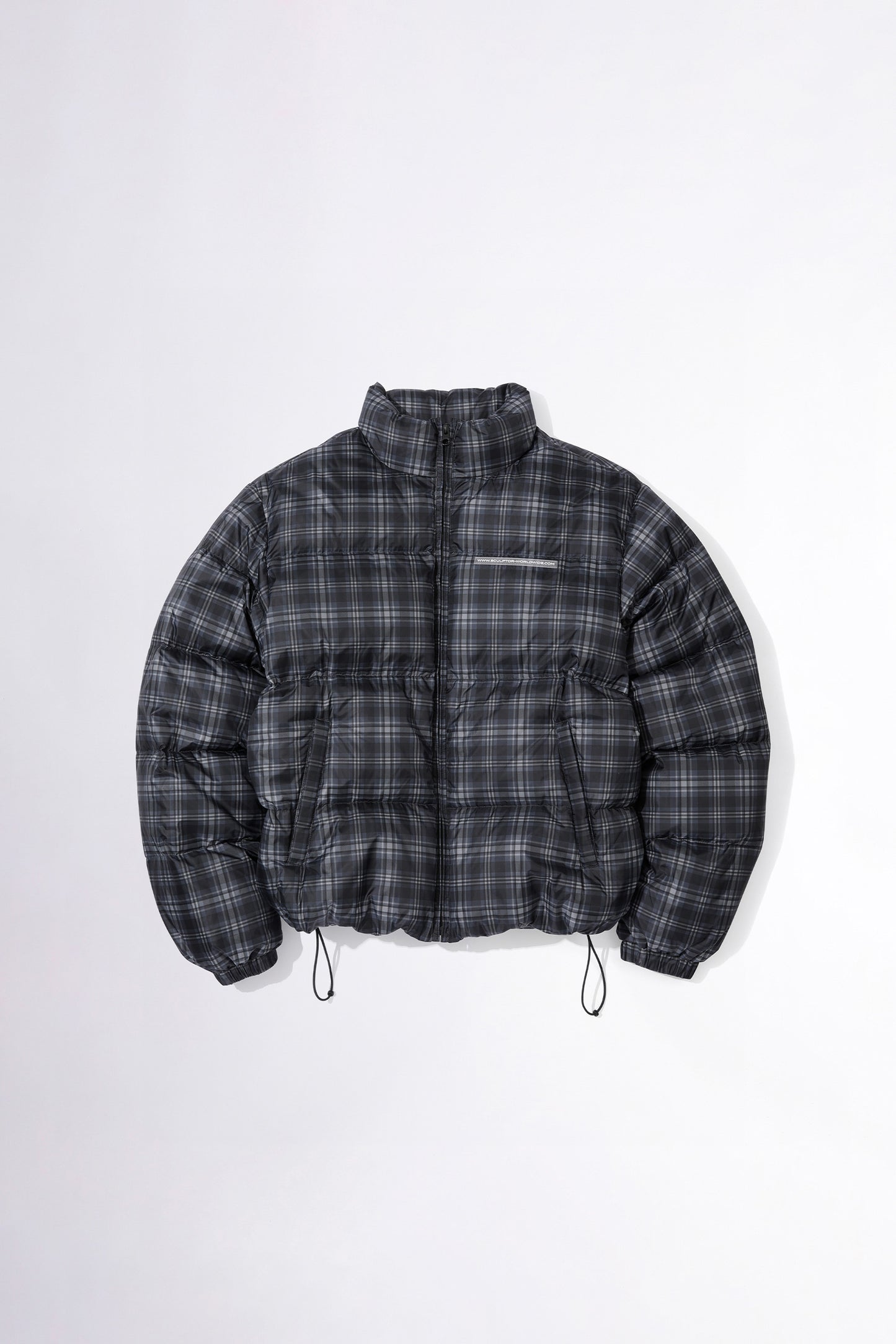 107 Puffer Down Plaid Blue