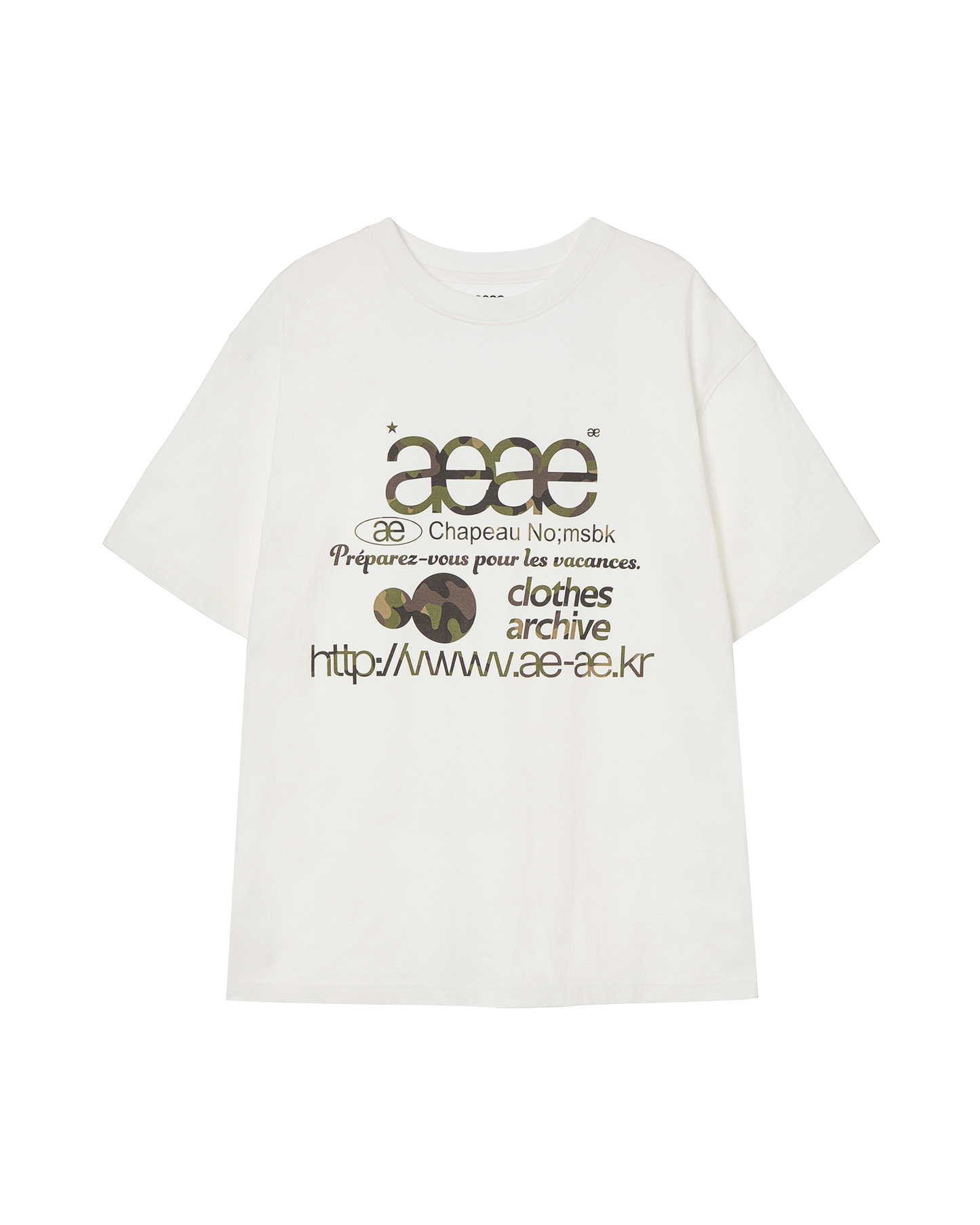 aeae - [8/1 예약발송] WEB LOGO T-SHIRTS [WHITE/CAMO]