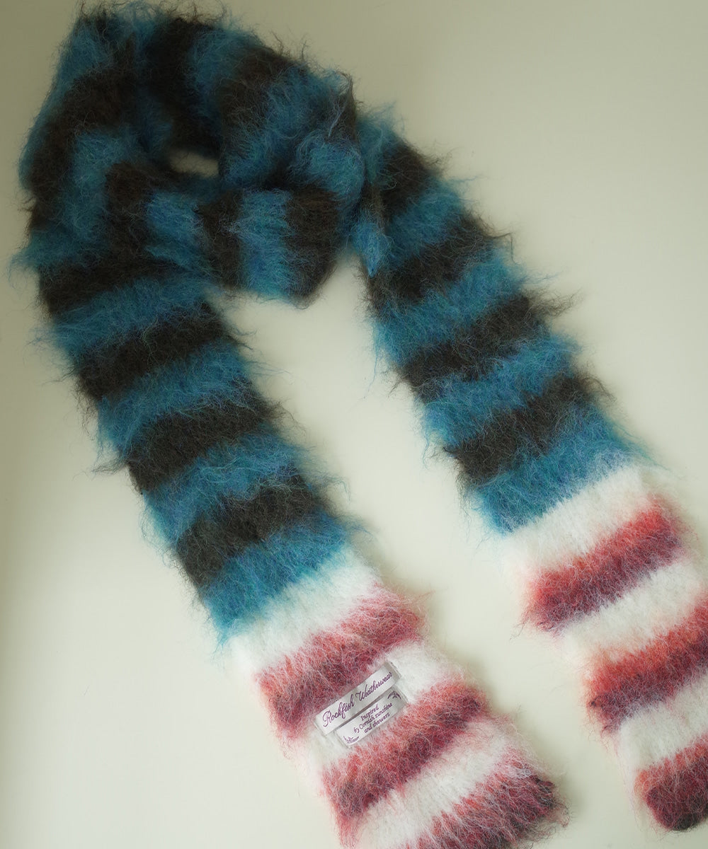 STRIPE SHAGGY MUFFLER - 8 colors