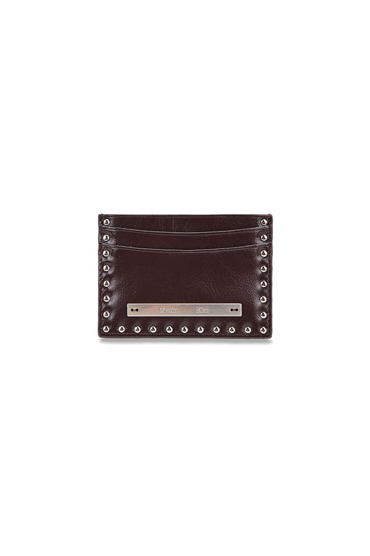 Matin Kim - WESTERN STUD CARD WALLET IN BROWN