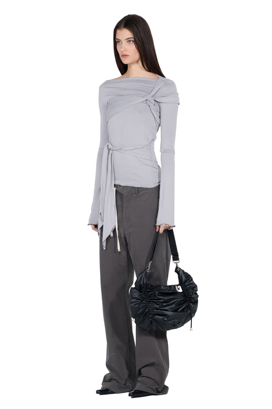 Twist Jersey Top Gray