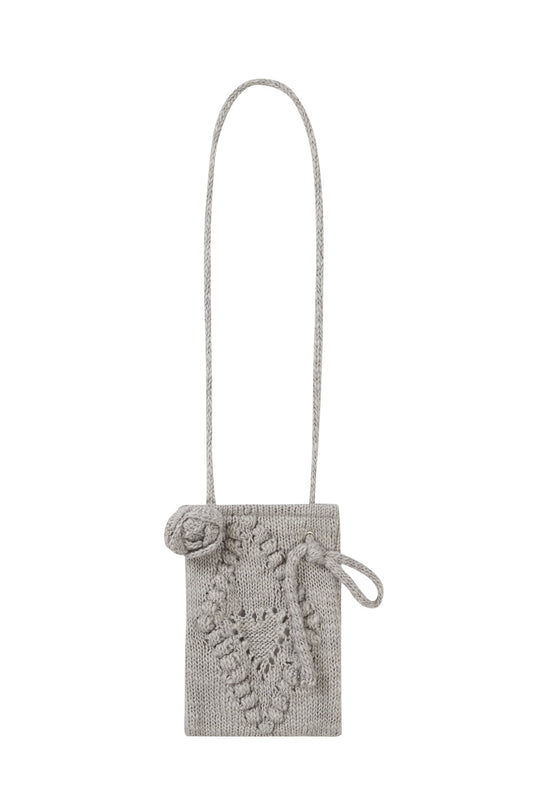illigo - Fleur Diamond Knit Cross Bag Gray
