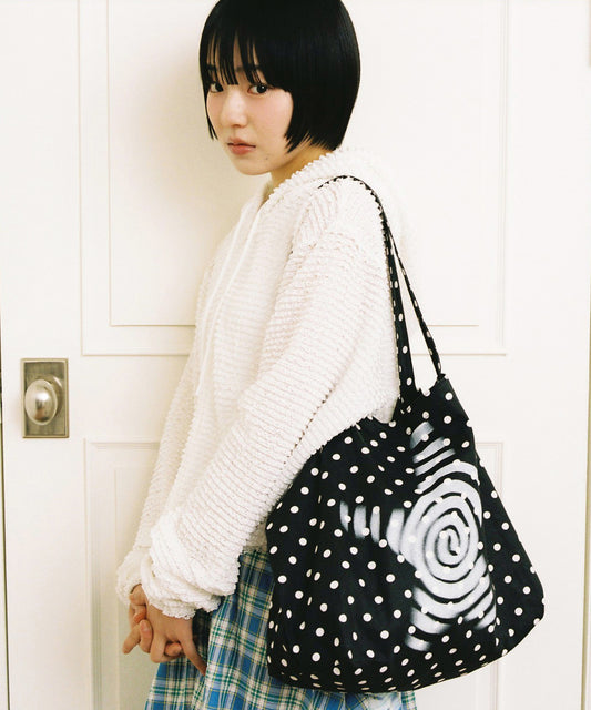 webhouse - Twister Star Tote Bag - Dot Black