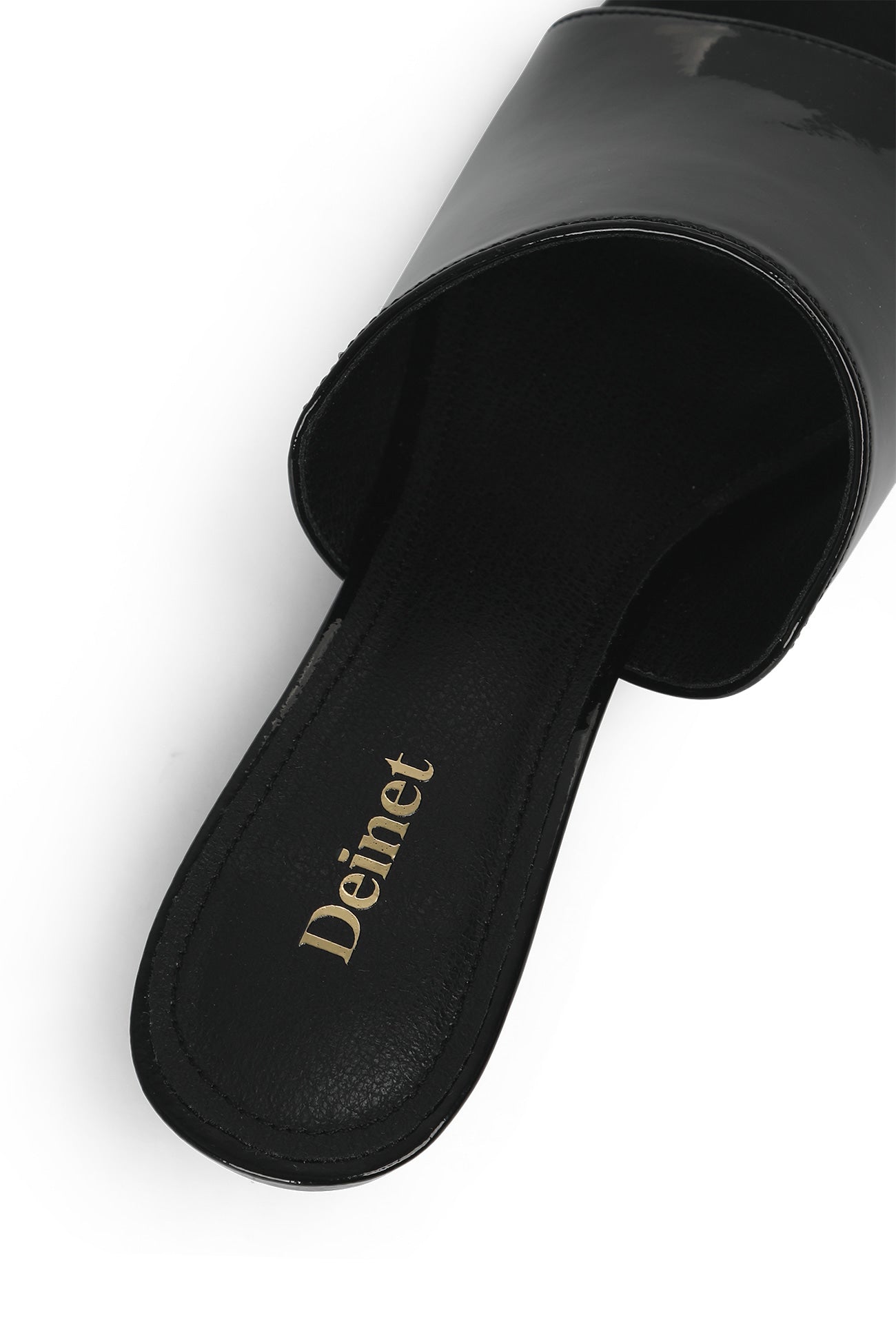 Deinet - ENAMEL SLIPPERS IN BLACK