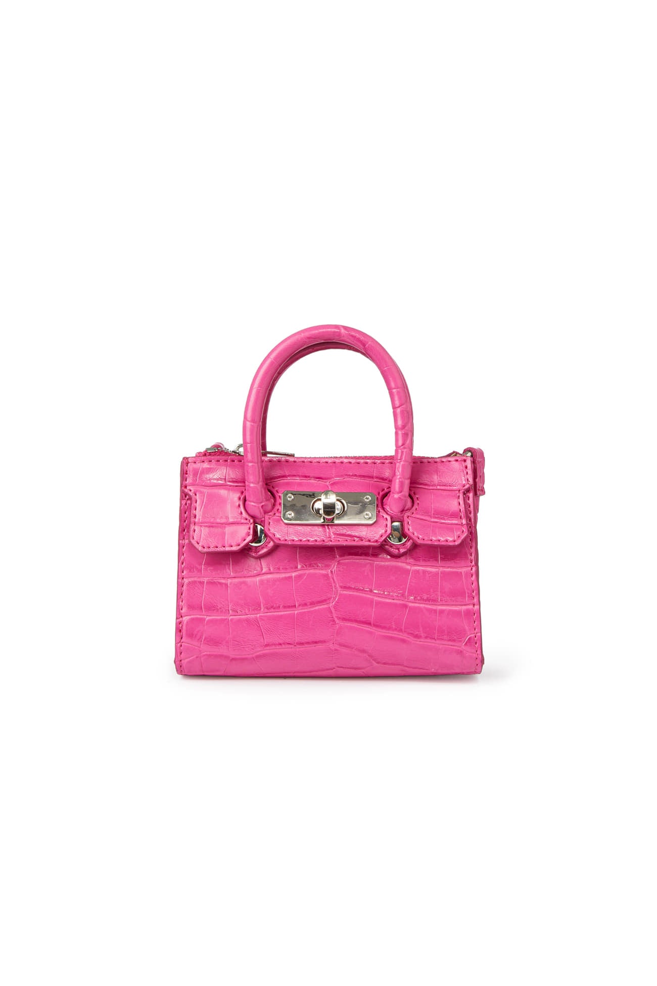 Deinet - CROCODILE PATTERN CHAIN MINI BAG IN HOT PINK
