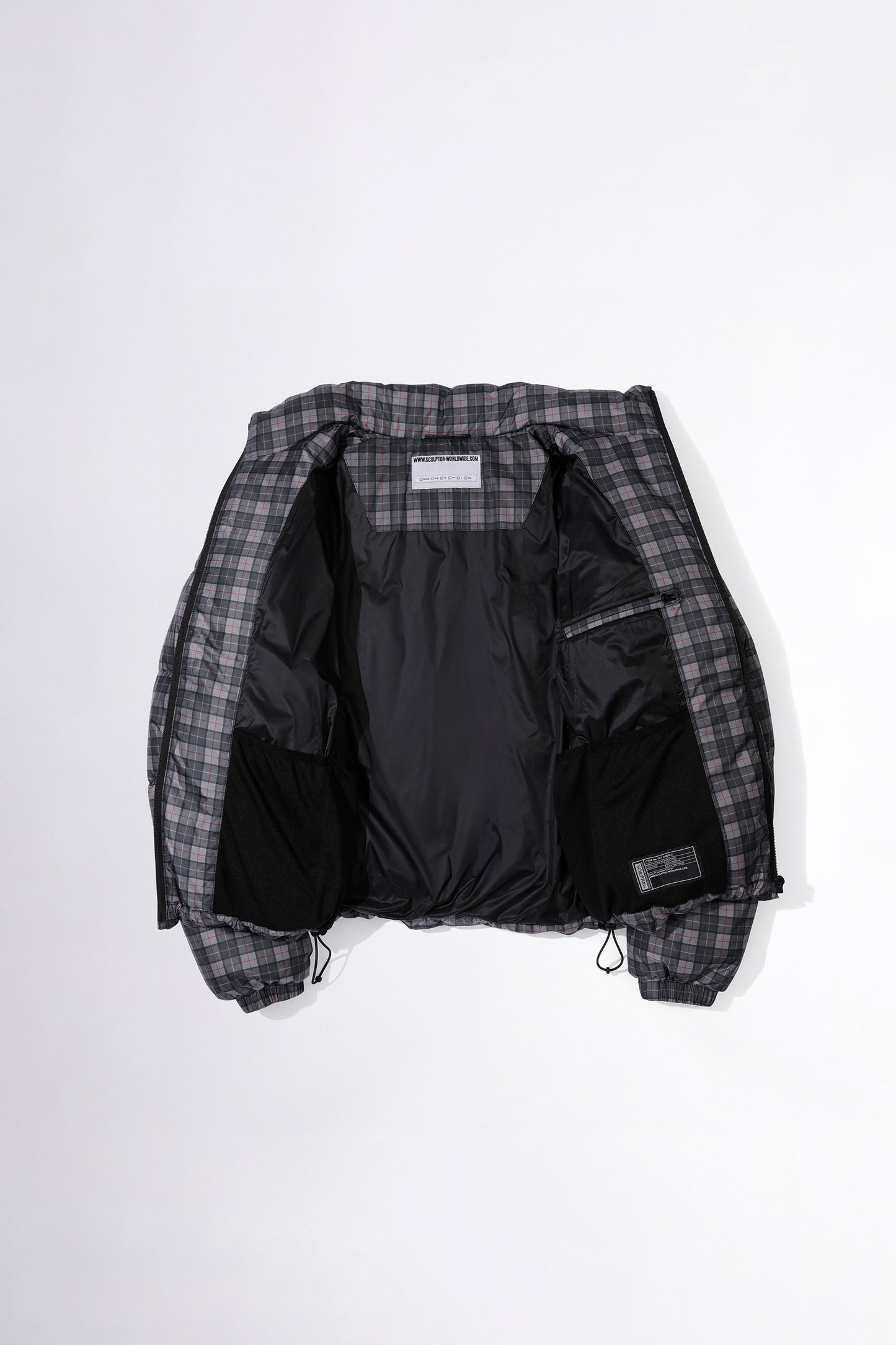 107 Puffer Down Plaid Gray