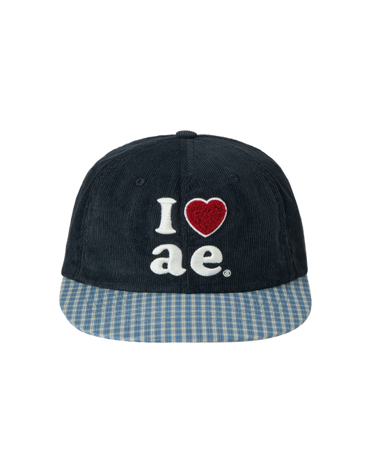 aeae - CHECK BALL CAP [NAVY]