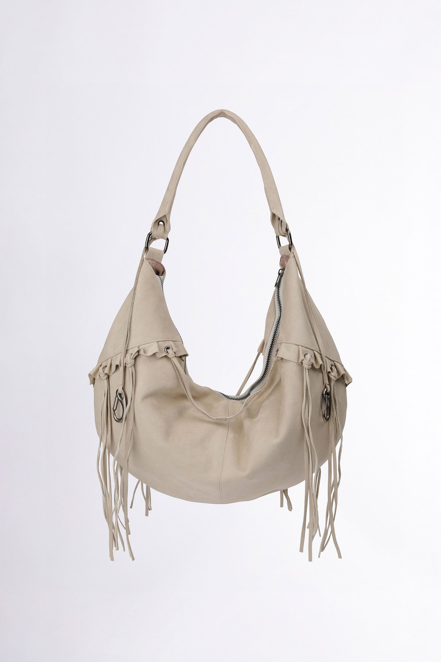 [𝐎𝐍 𝐒𝐀𝐋𝐄 !] Faux Suede String Hobo Bag Raw