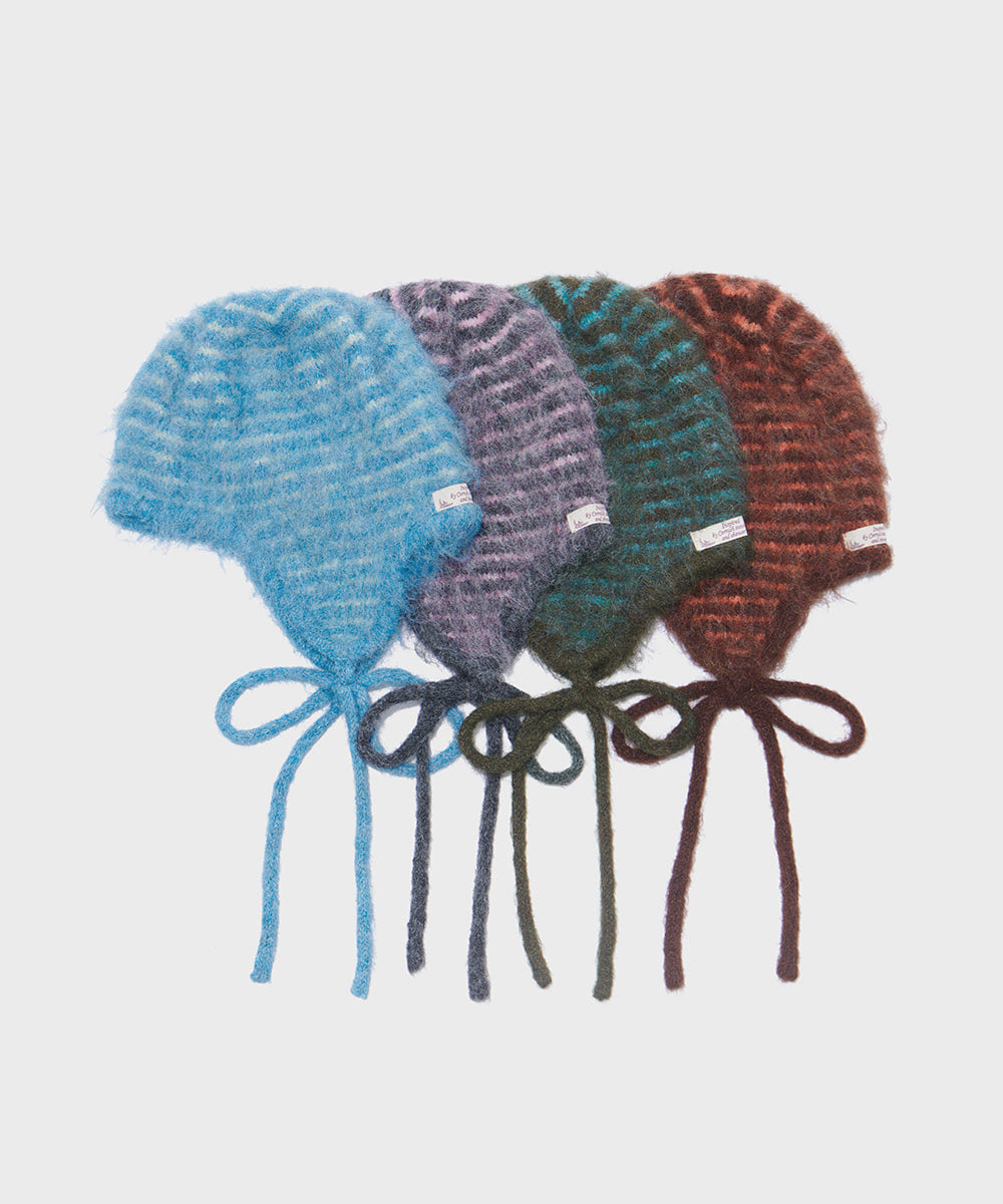 SHAGGY KNIT FLAP CAP - 4 colors