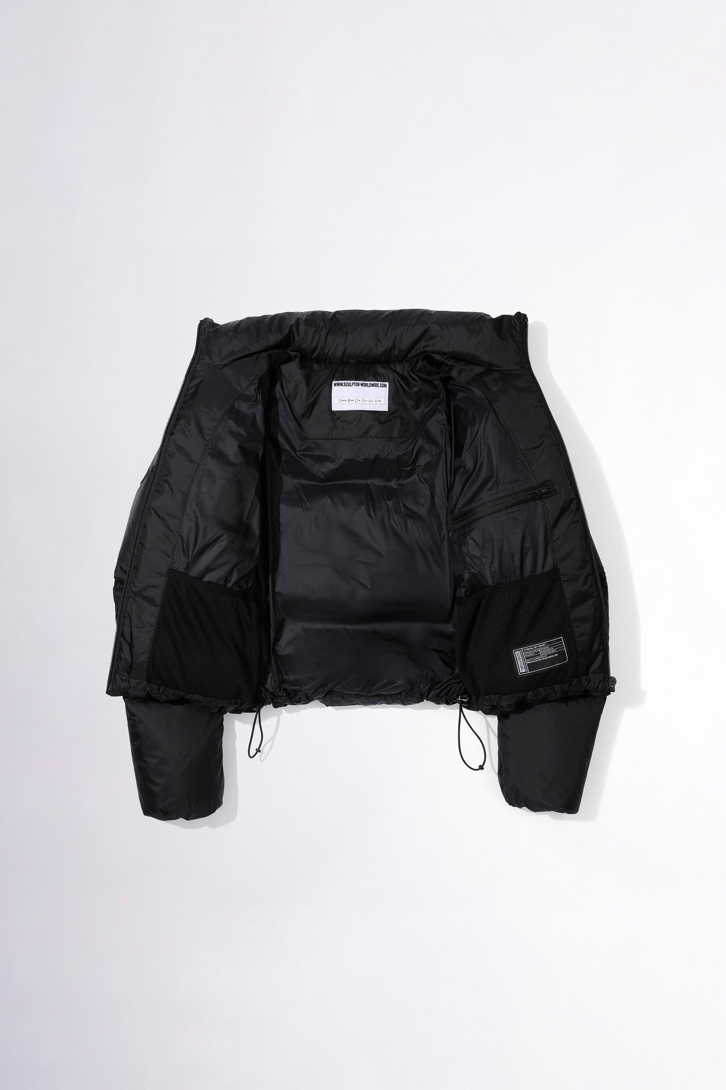 107 Cropped Puffer Down Matte Black