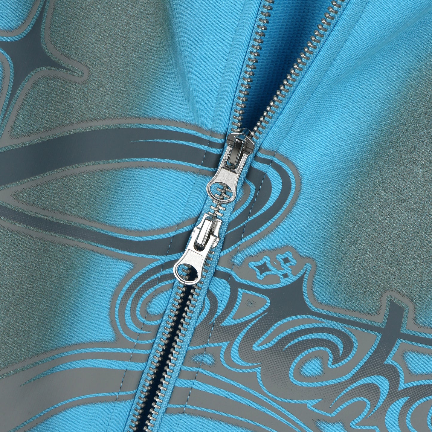 COTCHS - LUCKY77 HOODED ZIP UP(BLUE)